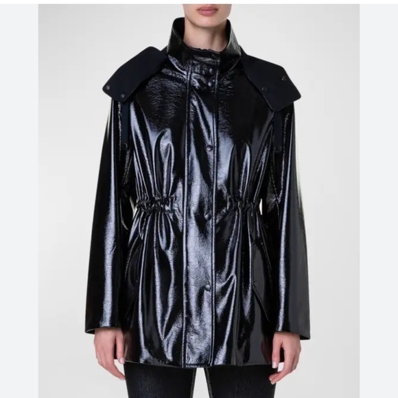 AKRIS PUNTO Lacquered Parka Jacket - Picture 1 of 6